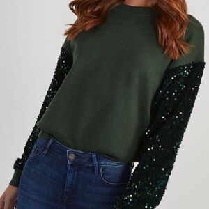 Vici contrast sequin knit Sweater